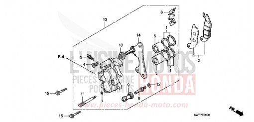 FRONT BRAKE CALIPER CBF125MA de 2010